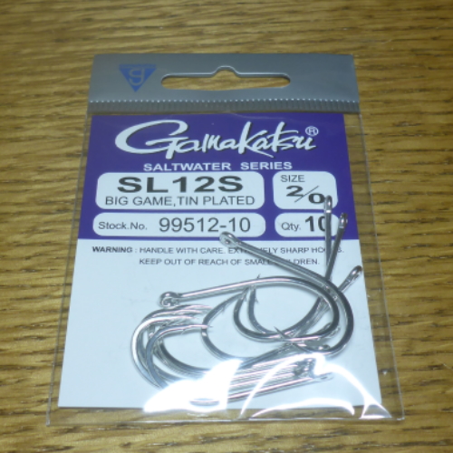 GAMAKATSU SL12% BIG GAME BLUE WATER FLY TYING HOOKS AVAILABLE IN AUSTRALIA FROM TROUTLORE FLY TYING SOTRE