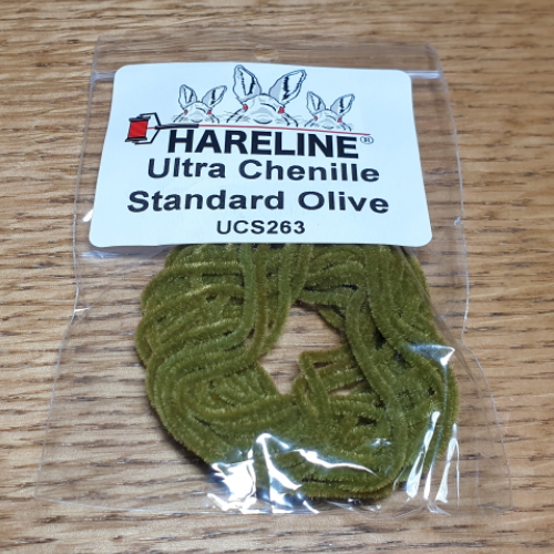HARELINE ULTRA CHENILLE STANDARD FLY TYING MATERIAL AVAILABLE FROM THE TROUTLORE FLYTYING STORE IN AUSTRALIA