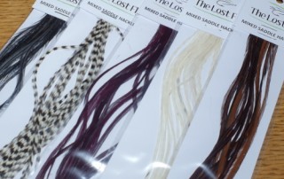 THE LOST FLY MIXED SADDLE HACKLE PACK STARTER COMBO AVAILABLE AT TROUTLORE FLY TYING STORE IN AUSTRALIA