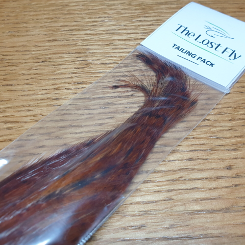 THE LOST FLY TAILING PACK FOR DRY FLIES & NYMPHS NEW FLY TYING CAPE FEATHERS 