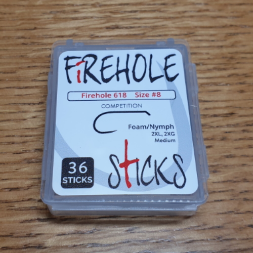 FIREHOLE STICKS 618 LONG NYMPH FOAM FLY HOOKS AVAILABLE IN AUSTRALIA AT TROUTLORE FLYTYING SHOP