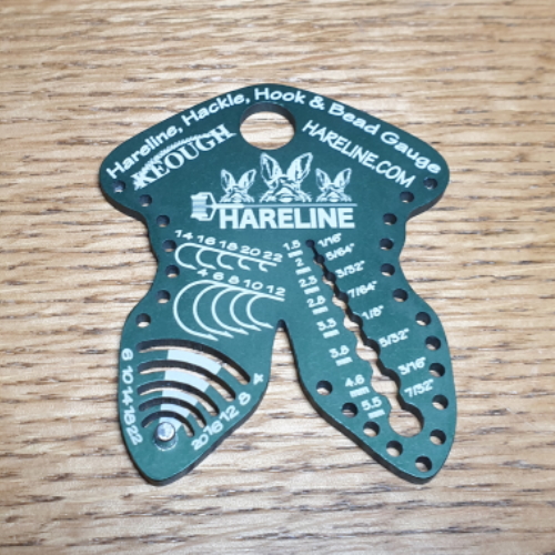 HARELINE HACKLE, HOOK & BEAD GAUGE AVAILABLE IN AUSTRALIA FROM TROUTLORE FLY TYING STORE