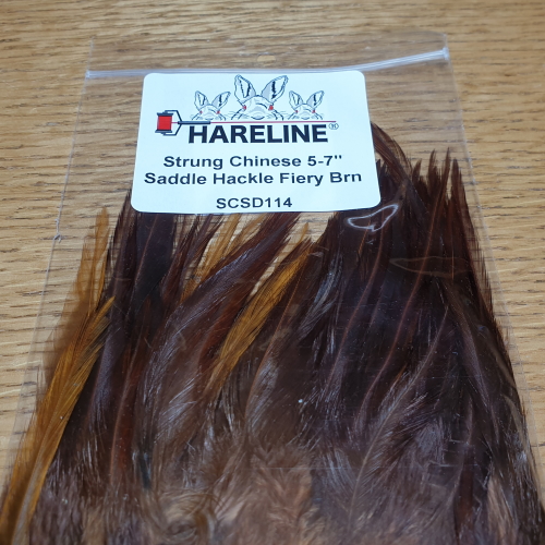 HARELINE DUBBIN STRUNG SADDLE HACKLE AVAILABLE IN AUSTRALIA FROM TROUTLORE FLY TYING STORE