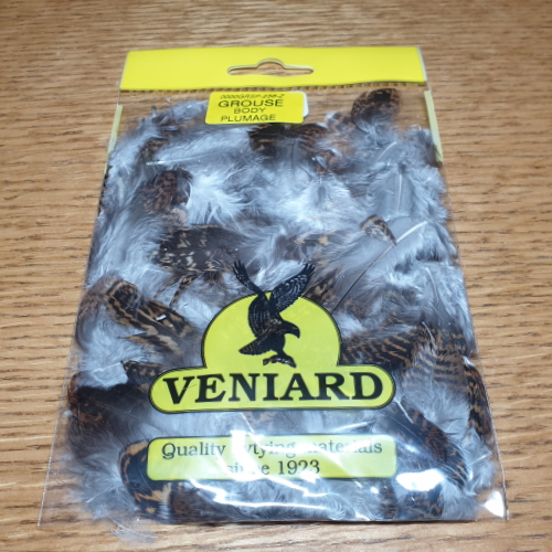 VENIARD GROUSE BODY PLUMAGE FEATHERS AVAILABLE FROM TROUTLORE FLY TYING STORE IN AUSTRALIA