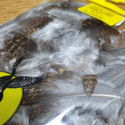 VENIARD GROUSE BODY PLUMAGE FEATHERS AVAILABLE FROM TROUTLORE FLY TYING STORE IN AUSTRALIA