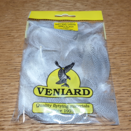 VENIARD MALLARD DRAKE GREY FLANK FEATHERS AVAILABLE FROM TROUTLORE FLY TYING STORE IN AUSTRALIA