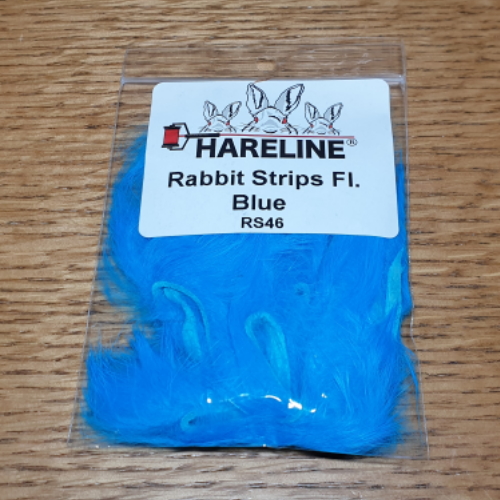 HARELINE DUBBIN RABBIT STRIPS ZONKER BLUE AVAILABLE AT TROUTLORE FLY TYING STORE