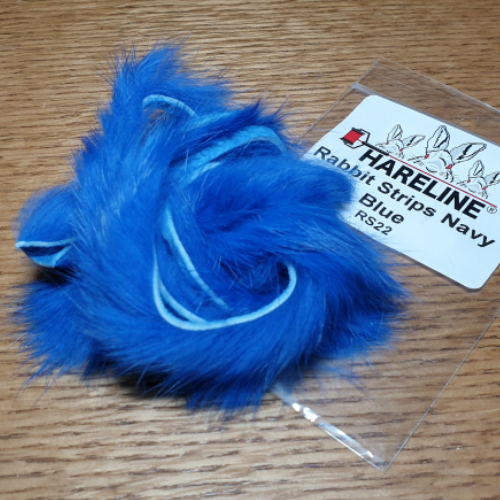 HARELINE DUBBIN RABBIT STRIPS ZONKER BLUE AVAILABLE AT TROUTLORE FLY TYING STORE