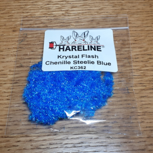 HARELINE KRYSTAL FLASH CHENILLE FLY TYING MATERIALS AVAILABLE FROM TROUTLORE FLYTYING STORE IN AUSTRALIA