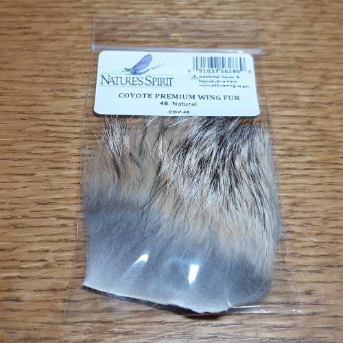 NATURES SPIRIT COYOTE PREMIUM WING FUR AVAILABLE AT TROUTLORE FLY TYING STORE AUSTRALIA