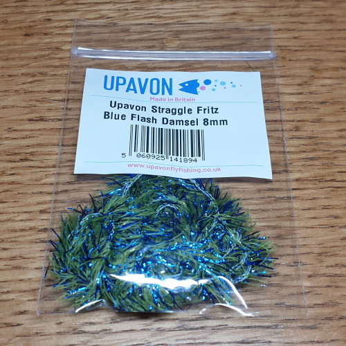 UPAVON STRAGGLE CHENILLE AVAILABLE AT TROUTLORE FLY TYING STOR IN AUSTRALIA BLUE FLASH DAMSEL