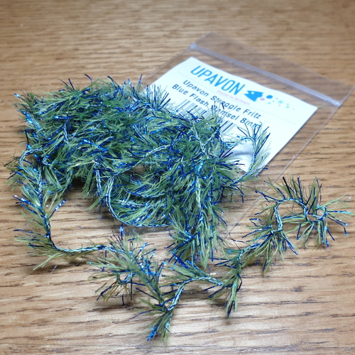UPAVON STRAGGLE CHENILLE AVAILABLE AT TROUTLORE FLY TYING STORE IN AUSTRALIA BLUE FLASH DAMSEL