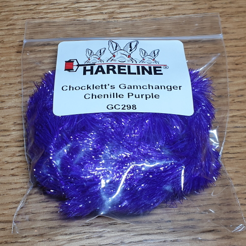 HAELINE CHOCKLETTS GAMECHANGER CHENILLE PURPLE AVAILABLE IN AUSTRALIA FROM TROUTLORE FLY TYING STORE
