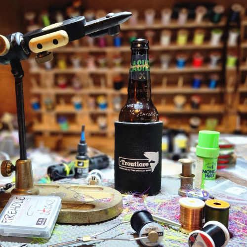 TROUTLORE STUBBY HOLDER TO KEEP BEER COLD WHEN TYING FLIES