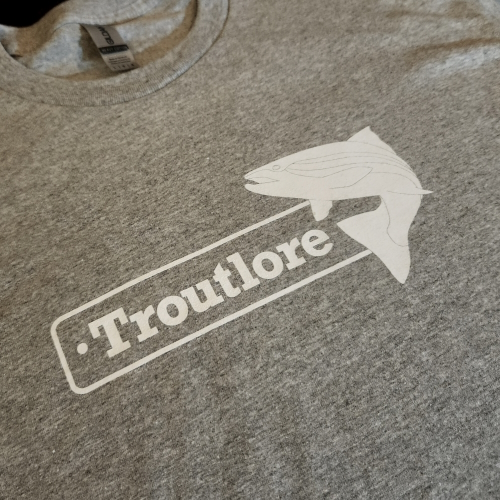 TROUTLORE LOGO T-SHIRT AVAILABLE AT THE TROUTLORE FLY TYING STORE AUSTRALIA