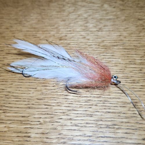 OZZY NATIVE FLIES STINGER COD SNACK FLY AVAILABLE AT TROUTLORE FLY TYING STORE IN AUSTRALIA