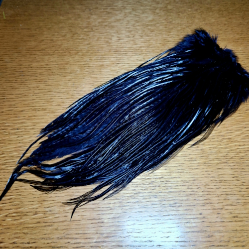 VENIARD GENETIC SADDLE DYED BLACK FOR FLY TYING AVAILABLE IN AUSTRALIA FROM TROUTLORE