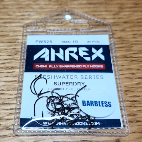 AHREX FW525 SUPER DRY BARBLESS FLY HOOK AVAILABLE AT TROUTLORE FLY TYING SHOP AUSTRALIA
