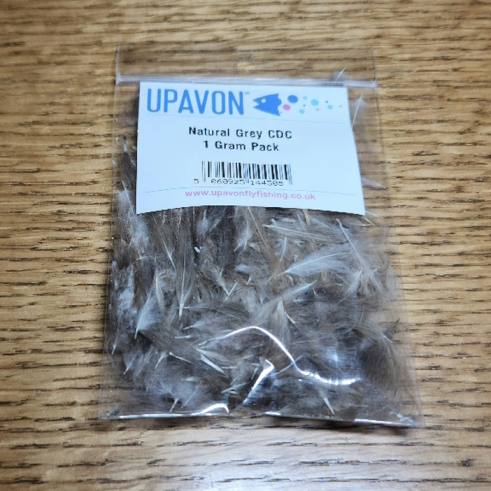 UPAVON NATURAL GREY CDC 1 GRAM BAG AVAILABLE IN AUSTRALIA FROM TROUTLORE FLY TYING STORE