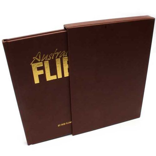 AUSTRALIA FLIES LIMITED EDITION LEATHER BOUND BY ROB FLOWER AVAILABLE FROM TROUTLORE FLY TYING STORE