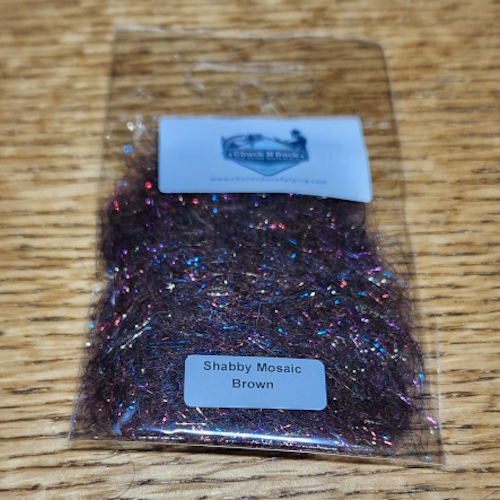 NEW SHABBY MOSAIC DUBBING FROM CHUCK'N'DUCK AVAILABLE IN AUSTRALIA FROM TROUTLORE FLY TYING STORE